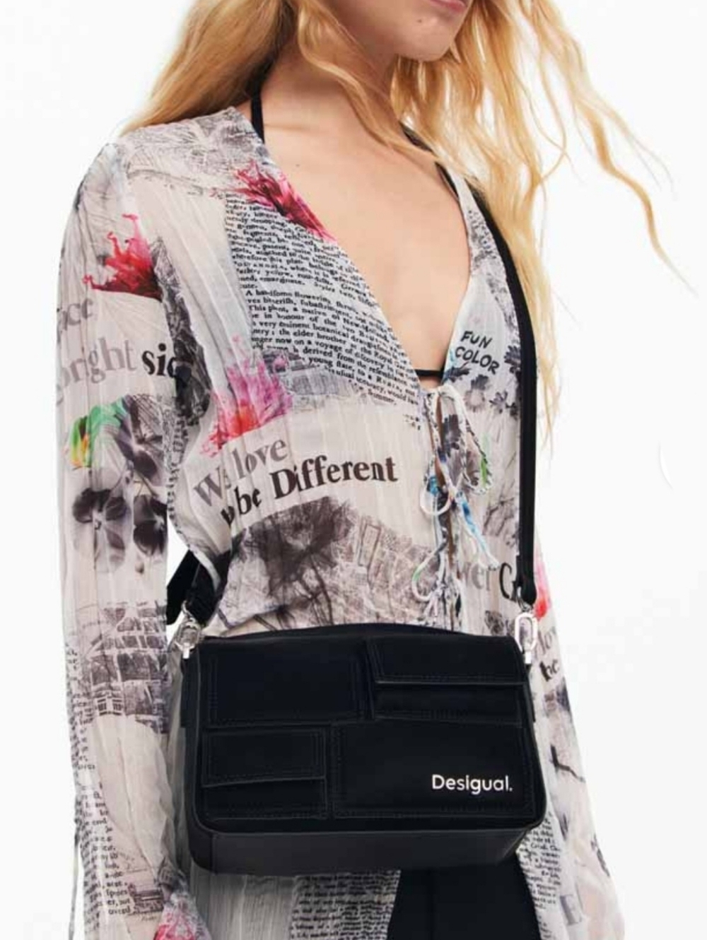 Desigual Pocket Face Mini PU Handbag